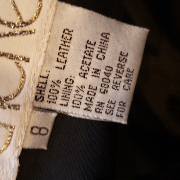 Vintage CACHE x EREZ LEVY Black Suede Leather Fringe Wrap Skirt sz 8 Women's VTG - Picture 6 of 6